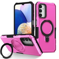 Cowithday for Samsung Galaxy A14 5G Case with Magnetic Ring Stand, [Magnetic Ring Holder] [Military Drop Protection] [Non-Slip Grip] Shockproof Soft Edge Phone Case Cover for Samsung A14 5G, Pink