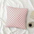 thumbnail image 4 of LNWH Decorative Pillow Covers, Abstract Pink Black Polka Dot Square Sofa Decorative Knit Pillow Case, 18"x18", 4 of 8