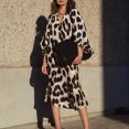 thumbnail image 2 of Femmes Robe Décontractée Femmes Robes Mode Plage Décontractée Mode Robe Manches TemperaWomental Style en Vrac Femmes Moyennes Adulte Femmes Vêtements Féminins Taille de Café XL, 2 of 7