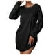 thumbnail image 1 of Vestidos Para Mujer Vestidos de Otoño Casual Suelto Cuello Redondo Suéter de Felpa Vestido de Manga Larga Odeerbi  ODB133391, 1 of 8