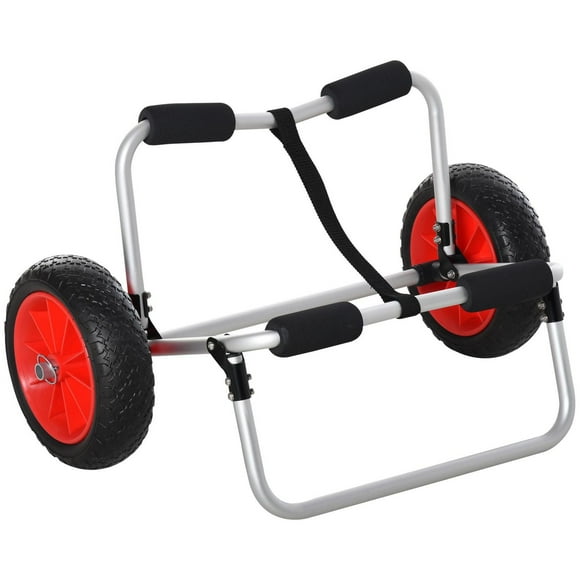 Soozier 198LBS Kayak Cart Canoe Carrier Trolley for Carrying Kayaks Silver