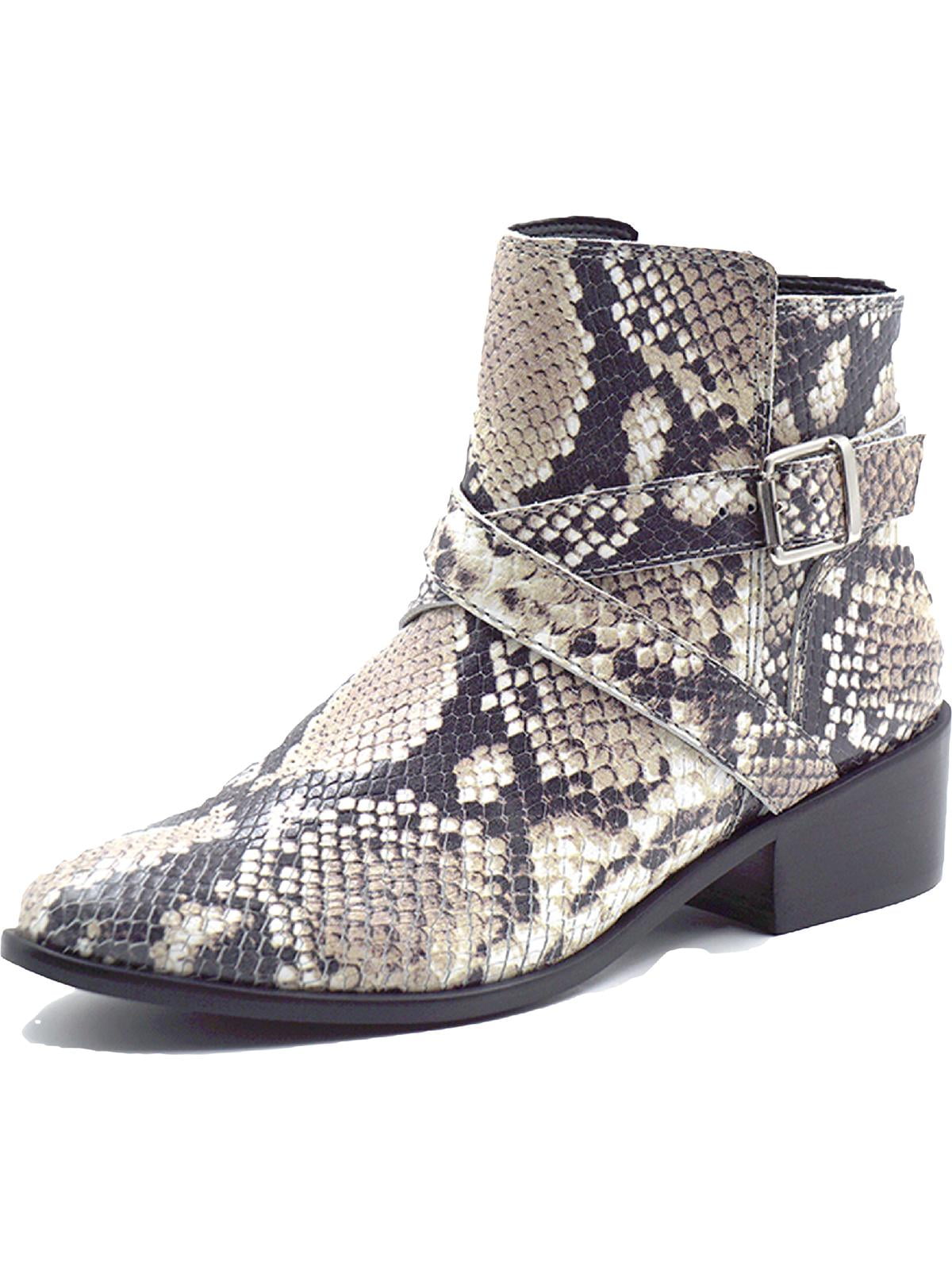 KAANAS Womens Albarola Leather Almond Toe Ankle Boots - Walmart.com