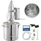 thumbnail image 1 of VEVOR 50L 13.2Gal Destilador de alcohol de agua 304 Acero inoxidable Alcohol Caldera para hacer vino Kit casero con termómetro para whisky Brandy Essential, plateado, 1 of 9