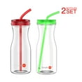 thumbnail image 5 of Water Bottle With Straw Made by Simple HH|33oz BPA Free Tritan Cold Drink Tumbler with Straw （Multi-color selection), 5 of 10