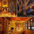 thumbnail image 5 of Zukuco 100 LED Christmas Lights, 33FT Green Wire Fairy Lights, Plug in 8 Lighting Modes, for Outdoor Christmas Tree Lights Wedding Party Decoration (Warm White), 5 of 6