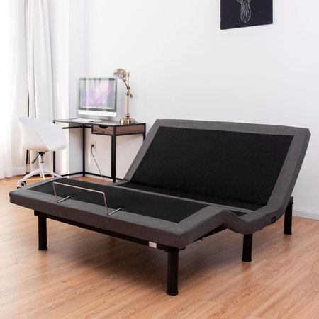 bed adjustable base massage remote ports usb wireless queen frames frame upholstered bases costway twin sears gymax control audio giantex