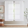 thumbnail image 2 of Cortinas Jinchan, mezcla de lino, 160 x 160 cm, color blanco, para sala de estar, 2 of 6