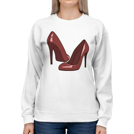 High Heels Leopard Shoes Sweatshirt Women -SPIdeals Designs  Female XX-Large