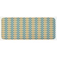 thumbnail image 1 of Moroccan Kitchen Mat, Spanish Portuguese Azulejo Inspired Abstract Natural Pattern with Leaves, Plush Decorative Kitchen Mat with Non Slip Backing, 47" X 19", Teal Marigold White, by Ambesonne, 1 of 1