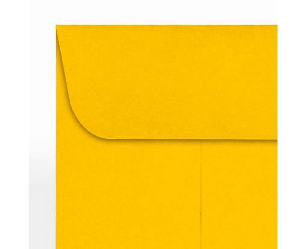 LUXPaper #1 Coin Envelopes w/ Moistenable Glue, Sunflower Yellow, 2 1/4in x 3 1/2in, 80lb, 1000/Pack