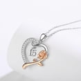 thumbnail image 3 of Coachuhhar 15 Year Old Birthday Gifts 925 Sterling Silver Love Heart Rose Flower Pendant Necklace 15th Jewelry Christmas Gifts for Women Girlfriend Sister, 3 of 7