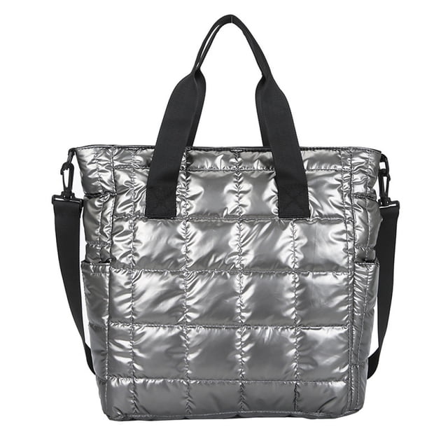 Bolso de nailon con asa superior para mujer, bolso con rejilla de hilo bordado, bolso de hombro