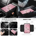 thumbnail image 6 of Jeiento Sea Turtle Car Seat Covers Set for Women Steering Wheel Cover Seat Belt Covers Trash Bin Rear View Mirror Cover Auto Armrest Cover Cushion Coasters Gear Shift Cover Pink Cherry Blossom, 6 of 7