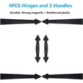 thumbnail image 3 of Magnetic Garage Door Decorative Kit Hardware Weather Resistant Faux Hinges Handles Easy Installation, 3 of 9