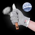 thumbnail image 3 of SUCCLACE Cut Resistant Gloves, Food Grade Level 5 Protection,HPPE(Gray), 3 of 9