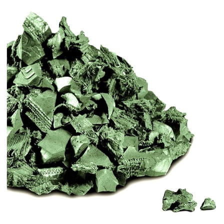 NuPlay Rubber Mulch Landscaping – Rubber Nugget Weed Barrier Garden Ground Cover, 1 Pack, Green