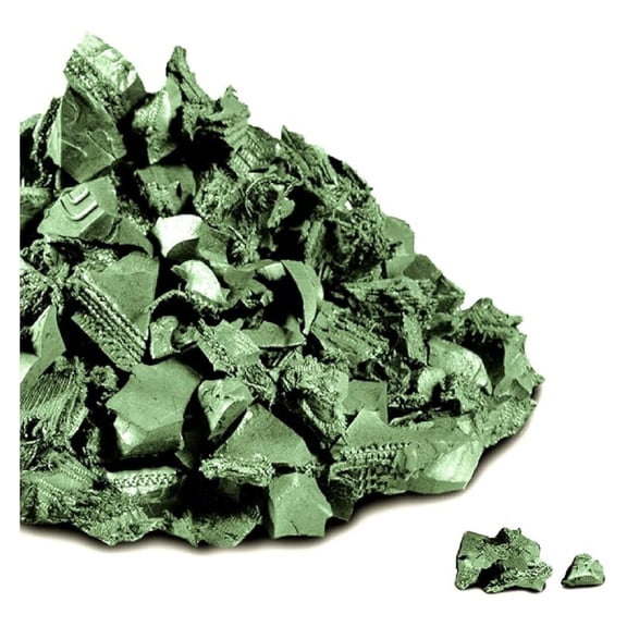 NuPlay Rubber Mulch Landscaping – Rubber Nugget Weed Barrier Garden Ground Cover, 1 Pack, Green