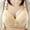 Beige, variant on Womens Bras Plus Size Print BC Cup Bralette Wireless Gathered Three-Row Breathable Elastic Underwear Everyday Bras