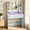 Blue, variant on Small Makeup Vanity with Mirror and Lights, Tempered Glass Top, LED Mirror, Lukstr Black Vanity Desk with Smart RGB drawer with APP+remote, 6000+ Colors, Music Pulse