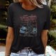 thumbnail image 2 of Blusa informal de manga corta con cuello redondo y estampado de verano a la moda para mujer Pompotops  hfajkhk134639, 2 of 5