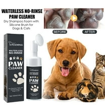 RnemiTe-amo Dog Paw Cleaner,Waterless Shampoo Dogs Cats Feet Cleaning Silicone Pet Grooming Brush,Moisturizing Foaming for Effective Paw Wash, Easy & Portable Paw Cleaner for Dogs