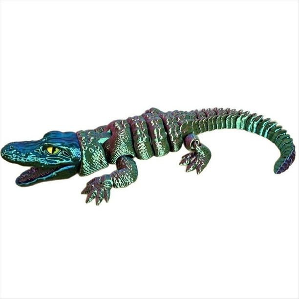 Decoración de Habitación con Impresión 3D de Cocodrilo Articulado, Móvil, Regalo Giratorio, para Oficina, Hogar, Escritorio, Manualidades.