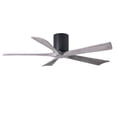 thumbnail image 4 of Matthews Fan Company IR5H-BN-WA-52 - Irene-5H five-blade flush mount paddle fan in Brushed Nickel finish with 52” solid walnut tone blades.&nbsp;, 4 of 7