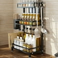 thumbnail image 3 of LELINTA Spice Rack, 2/3Tier Countertop Spice Rack Organizer - Standing Holder Jar Organiser Storage Multi-purpose Spice Shelf, Black, 3 of 5