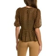 thumbnail image 2 of Nanette Nanette Lepore womens  Clipped Dot Blouse, L, Black, 2 of 3