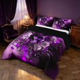 thumbnail image 2 of Manfei Gothic Dragon Animals Full Size Comforter Sets,Retro Rose Skull Bedding Comforter Set,Pink,Black Reversible,3-Piece,1 Comforter and 2 Pillowcases, 2 of 7