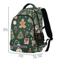 thumbnail image 2 of FORMRS Kids School Backpack Elementary Student Unisex Travel Bookbag with Reflective Stripes, Green Christmas Trees, 2 of 7
