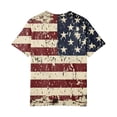 thumbnail image 4 of Iaqnaocc 4th Of July Tops for Women Trendy Patriotic Short Sleeve V Neck 250 Anniversary Usa Flag American Flag Stars Striped T-Shirt Independence Day Festival T Shirts for Women Hot Pink S, 4 of 5