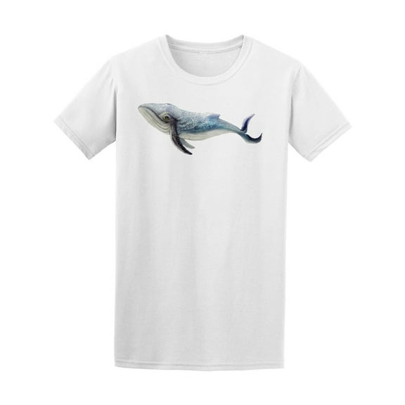 Colorful Blue Whale Watercolor T-Shirt Men -Image by Shutterstock, Male Medium