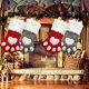 thumbnail image 3 of Calcetines navideños con patas de gato para perros, calcetines colgantes de felpa para decoraciones (18 pulgadas, 2 paquetes/gris+rojo) JAMW Sencillez, 3 of 5