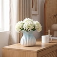 thumbnail image 3 of Unique Bargains Ceramic Cube Ribbed Textured Flower Vase Blue 4.7" x 4.7" x 4.7", 3 of 6