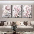 thumbnail image 4 of Poster with pink floral decoration, art print on canvas, 4 of 5