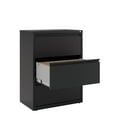 thumbnail image 4 of Hirsh 30 Inch Wide 3 Drawer Metal Lateral File Cabinet for Home and Office, Holds Letter, Legal and A4 Hanging Folders, Black, 4 of 6