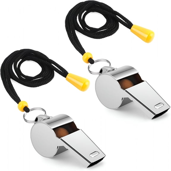 BESTSKY Whistle for Coaches,Whistle for Teachers,Stainless Steel Whistles with Lanyard,Referee Whistle Loud Crisp Sound Sports Whistle for Adults