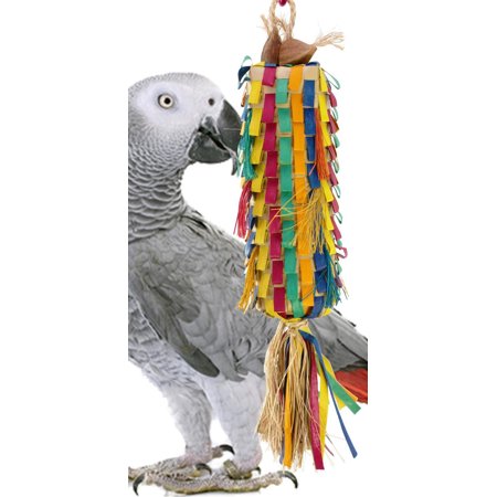 Bonka Bird Toys Bonka Bird Toys 03358 Large Straight Rainbow Pinata Natural Forage Chew Bird Toy