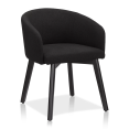 thumbnail image 1 of Bouclair Black Fabric and Wood Dining Chair, 1 of 7