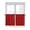 Red, variant on White Tier Curtains 45 Inches Long, Farmhouse Burlap Solid White Color Modern Linen Texture Window Treatment Curtain Drapes, Small Curtain Drapes for Bathroom Laundry Room, 27.5"x45", 2 Panels