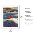 thumbnail image 2 of Waikiki Honolulu Hawaii - Surfing Outrigger Canoes (Wa’a) - Vintage Travel Poster by Donald Masefield Easton c.1930s - Bamboo Fine Art 290gsm Paper Print (Unframed) 18x24in, 2 of 4