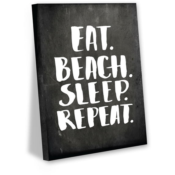 Awkward Styles Eat Beach Sleep Repeat Canvas Art Motivational Gifts Home Decor Ideas Beach House Wall Decor Inspirational Quote Wall Art Chalkboard Wall Decor Modern Wall Art Cute Dorm Room Decor