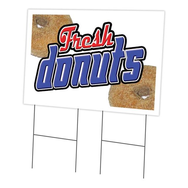 SignMission Donuts C-2436 24 x 36 Po Donuts Yard Signe et Pieu