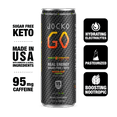 Jocko Go Sugar Free Mango Mayhem Energy Drink, 12 fl oz, 12 Pack Cans