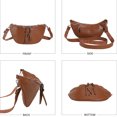 thumbnail image 2 of Bolsa De Hombro Bolsa de pecho para mujer Correa de hombro ajustable Color sólido Monedero para niñas Marrón Ndcxsfigh Para Estrenar, 2 of 4