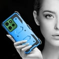 thumbnail image 6 of Motorola Moto G Power 5G 2025 Case with Holster Clip [3-in-1 Rotating Belt Clip & Kickstand] Built-in Screen Protector, Shockproof Full-Body Cover, Wireless Charging Compatible – Blue, 6 of 7