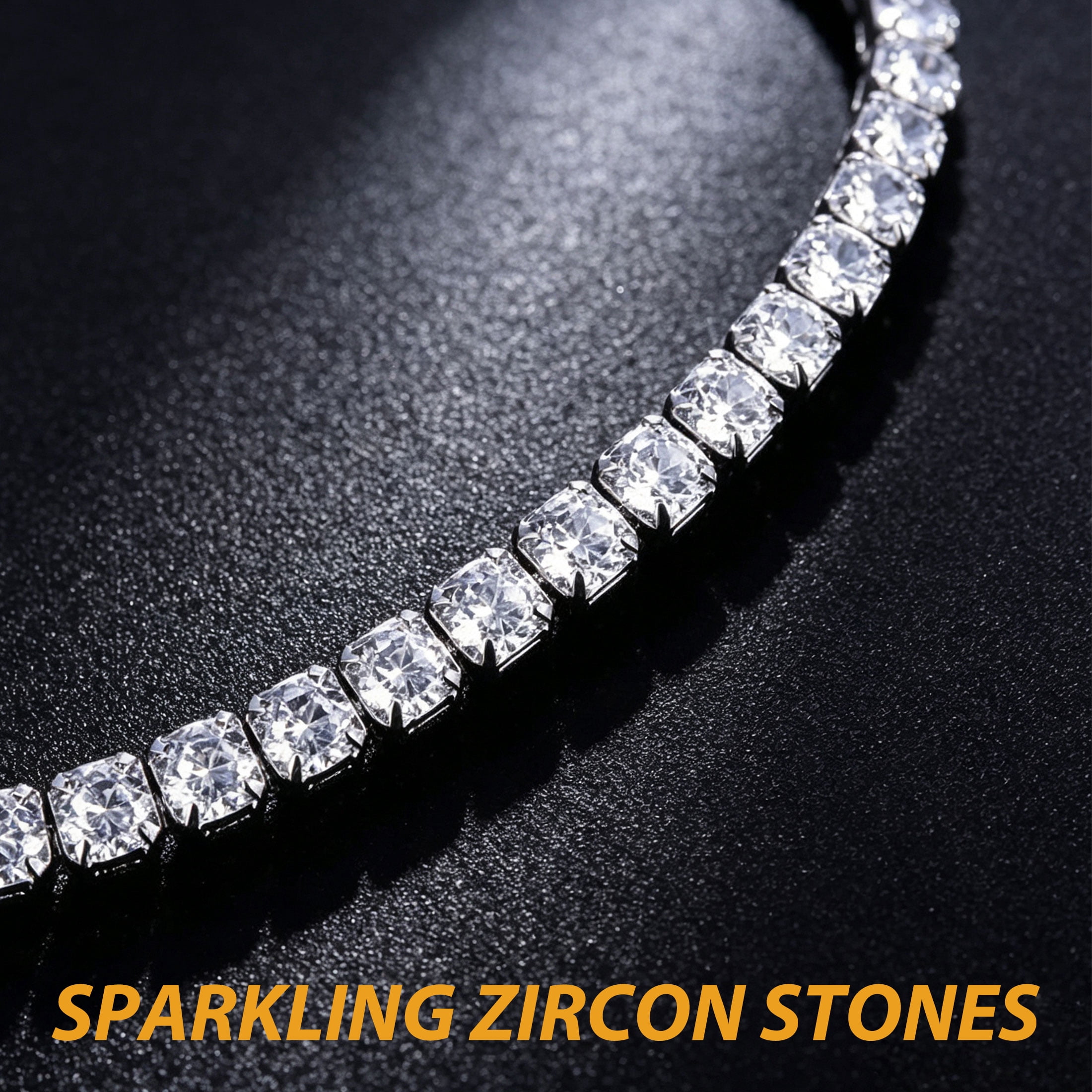 GARITIN Tennis Bracelet for Women, 10 Inch Copper Square Cubic Zirconia Bracelet, Sparkling CZ Tennis Bracelet Jewelry with Gift Box for Birthday Anniversary Gift