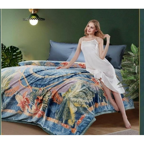 King Size Heavy Mink Blanket 7 Pounds Double Ply Super Soft And Warm Thick Weighted Reversible Elegant Walmart Com Walmart Com