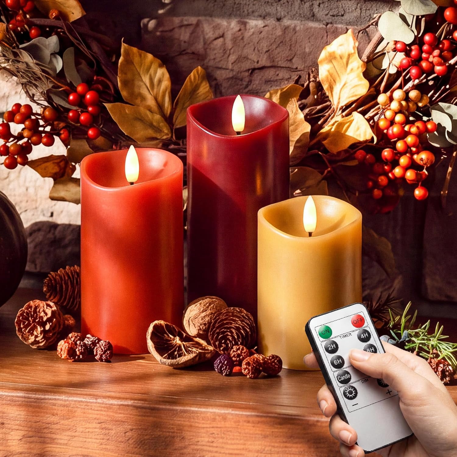 Fusion Fairy Light Battery Operated LED Candles, Remote Control, 5